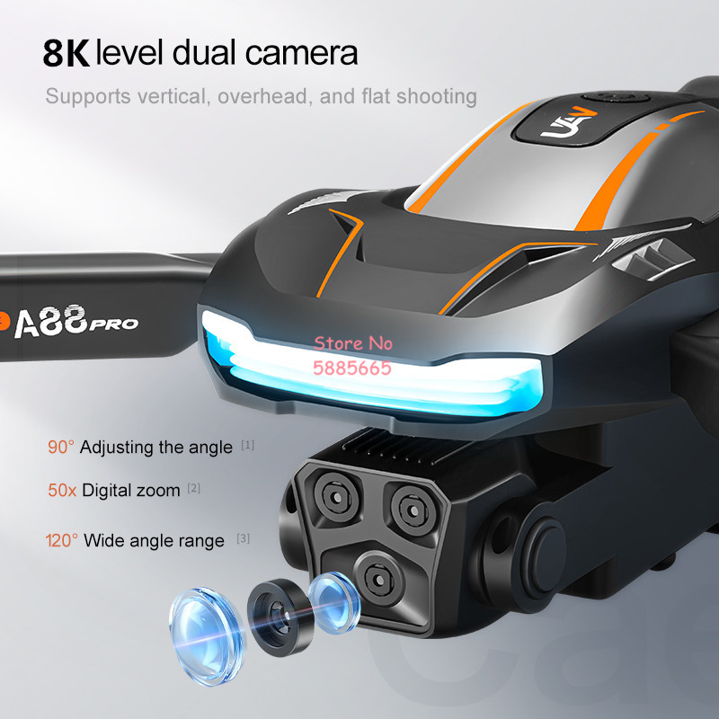 8k fotografia aérea fluxo ópti - Rc Helicopter Case avaliação e preço