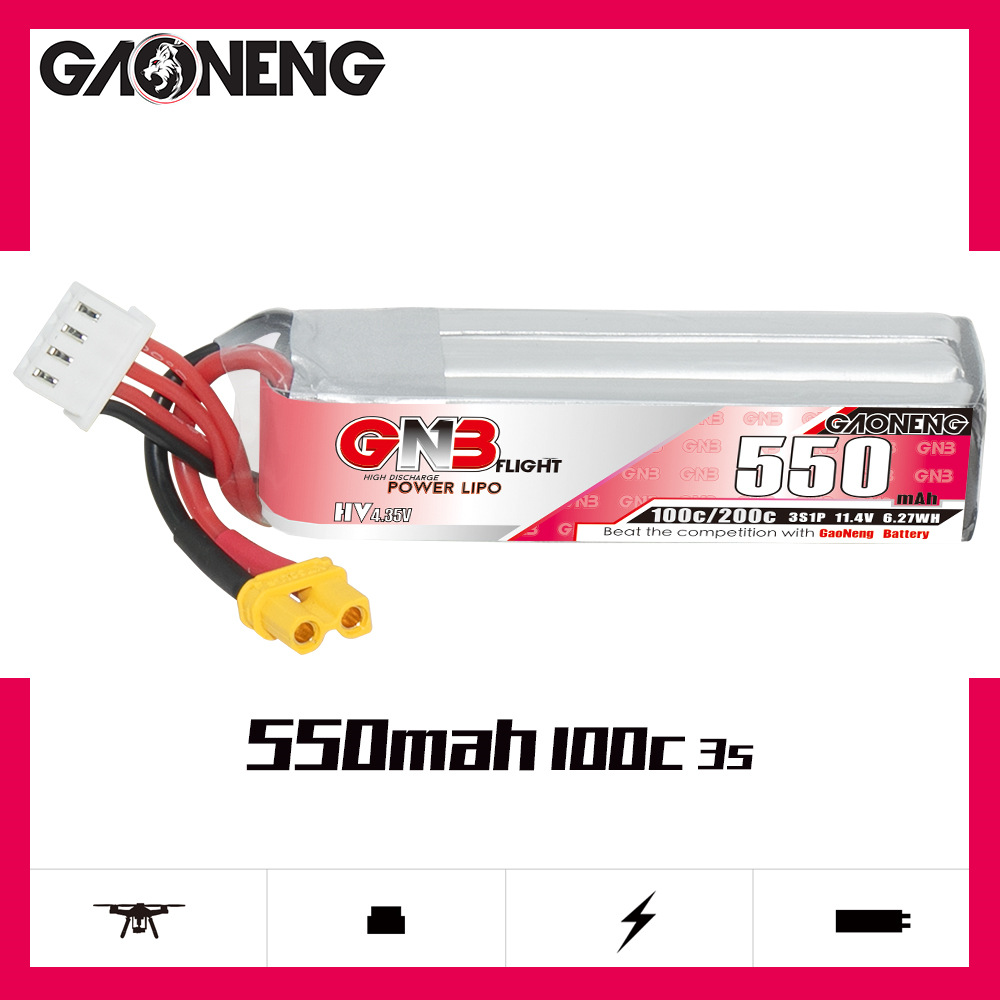 Bateria lipo gnb hv 11.4v 550m - Rc Helicopter Parts avaliação e preço