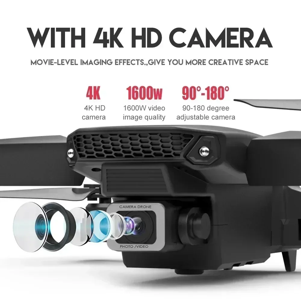 E88 pro wifi fpv drone grande  - Rc Helicopter Case avaliação e preço