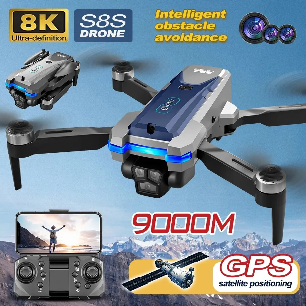 Dobrável RC S8S GPS Drone, 5G  - Rc Helicopter Case avaliação e preço